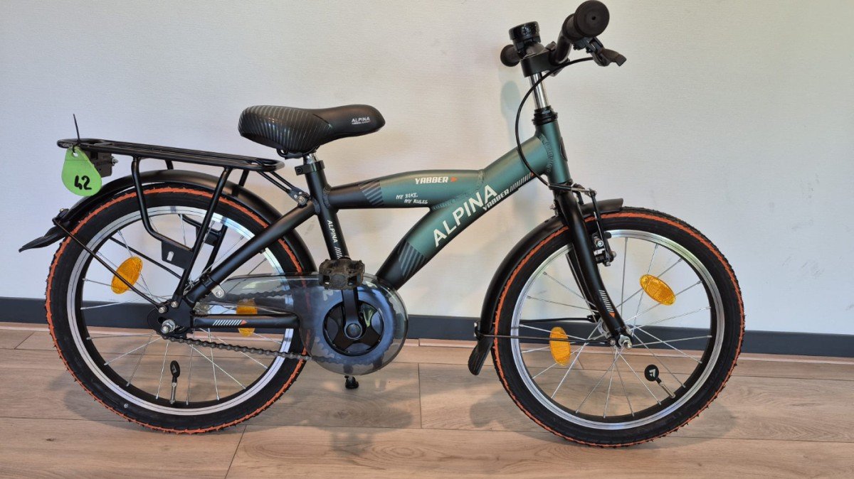 ALPINA Yabber Jongens Pine Green Matt - Vivid Black 27cm 2023